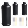 Picture of YCCLDIPL 3X 1000ml Circular Container Darkroom Chemical Storage Bottle Film Development Processing Equipment 1L(8 Waterproof Stickers, 1 Oil-Based Pen).