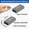 Picture of Togconn USB C to USB 3.0 Adapter (2 Pack),USB Type-C (Female) to USB A (Female) Coupler Convert,Bi-Directional High Speed USB Extension Connector Support Charge & Data Sync