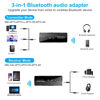 Picture of Upgraded Bluetooth 5.3 Transmitter Receiver, Bluetooth Audio Adapter for Airplane TV Car Gym Home Stereo System, AptX Adaptive Low Latency/Can Pair 2 Wireless Headphones Simultaneously, 3.5mm Jack