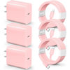 Picture of for iPhone Charger Fast Charging,【MFi Certified】 3 Pack 20W PD USB C Wall Charger Adapter with 6FT USB C to ightning Fast Charging Cable Compatible with iPhone 14/13/12/11/Pro/Pro Max/Xs/Xr/X, Pink
