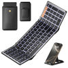Picture of ProtoArc Backlit Foldable Keyboard, XK01 Plus Folding Portable Bluetooth Keyboard for Travel, True Full Size External Wireless Keyboard with Backlight for iPad Tablet Smartphone Laptop PC