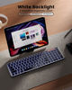 Picture of ProtoArc Backlit Foldable Keyboard, XK01 Plus Folding Portable Bluetooth Keyboard for Travel, True Full Size External Wireless Keyboard with Backlight for iPad Tablet Smartphone Laptop PC