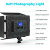 Picture of Unicucp Led Video Light Panel Lighting with Barn Doors, 4000mAh Rechargeable Camera Light, 2500K-8500K Photo Light for Outdoor Indoor Photography Live Streaming Zoom Calls Video Recording
