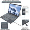 Picture of Qulose Surface Pro 9 Keyboard, Backlight Surface Pro 10 Keyboard, Detachable Bluetooth Keyboard for Microsoft Surface Pro 11/ Pro 10/9/ 8/ X 13 inch with Trackpad/Pen Holder - Grey