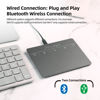 Picture of Wired & Wireless Metal Touchpad for PC Computer & Laptop, Rechargeable Trackpad Travel-Friendly Bluetooth & USB Mouse Pad for Windows 7/10/11, Black