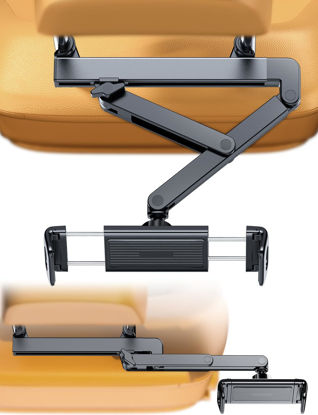 Picture of eSamcore for iPad Holder for Car Backseat, Triangular Retractable Arm Headrest Tablet Holder Deeper Clamp Tablet Car Mount Back Seat Kids Car Accessories for 4.7"-11" iPad Pro, Air, Mini, Galaxy Tab
