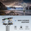 Picture of NEEWER Tripod Head Leveling Base Camera Leveler, 3 Axis Wheel Metal Head with Bubble Levels, 3/8" Screw & Thread, +/-9° Precise Angle Adjustment for Macro Panoramic Photography, Max Load 33lb, LP65