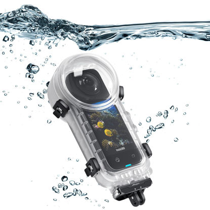 Picture of Underwater Dive Case for Insta360 X4, 60M/196FT Waterproof Case, Protective Diving Water Housing Cover Shell for Insta360 X4 Action Camera, for Insta360 X4 Accessories
