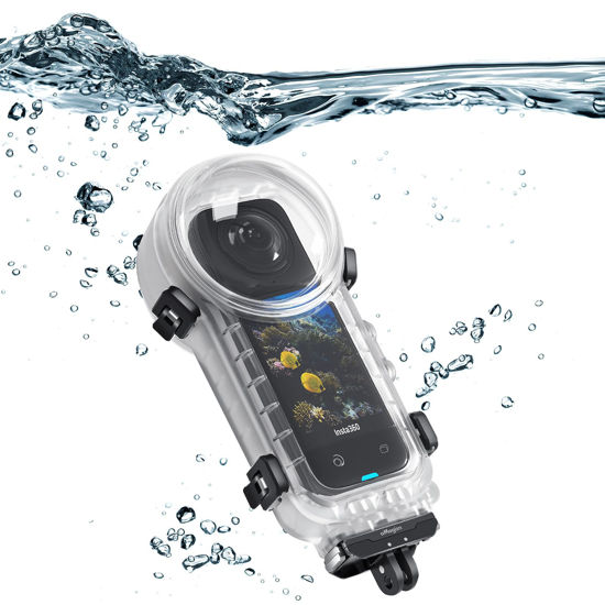 Picture of Underwater Dive Case for Insta360 X4, 60M/196FT Waterproof Case, Protective Diving Water Housing Cover Shell for Insta360 X4 Action Camera, for Insta360 X4 Accessories