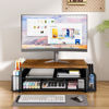 Picture of OPNICE Desk Organizers and Accessories, 2-Tier Computer Monitor Stand for Desk Organizer with Drawer and 2 Pen Holders, Office Desk Accessories Workspace Desktop Organizers for Office Supplies, Wooden