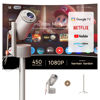Picture of XGIMI MoGo 3 Pro 2024 NEW Outdoor Projector with PowerBase Stand, 2.5hrs Battery, Google TV with Licensed Netflix, Build-in Adjustable Stand, 450 ISO Lumens, ISA 2.0, 2 x 5W Harman Kardon