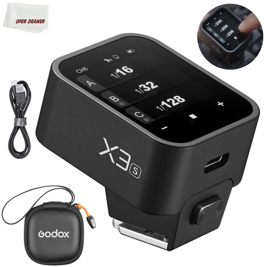 Picture of Godox X3S X3 S X3-S Trigger, Godox Flash Trigger, Touch Screen TTL Wireless Flash Trigger, with TCM Conversion, Built-in 3.7V 850mAh Li-Ion Battery, Approx 7 Days Standby for Sony Cameras (X3-S)