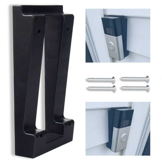 Picture of Karbay R-ing Doorbell Siding Mount/Vinyl Siding Angle Adjustment Mount for Ring Video Doorbell, Ring 2, Ring 3, Ring 3 Plus Video Doorbell for Standard Style Siding