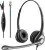 Picture of Wantek Corded Telephone Headset Dual w/Noise Canceling Mic Compatible with Avaya Aastra Allworx Adtran Alcatel Lucent AltiGen Digium Gigaset InterTel Mitel Plantronics Landline Deskphones(F602S1)