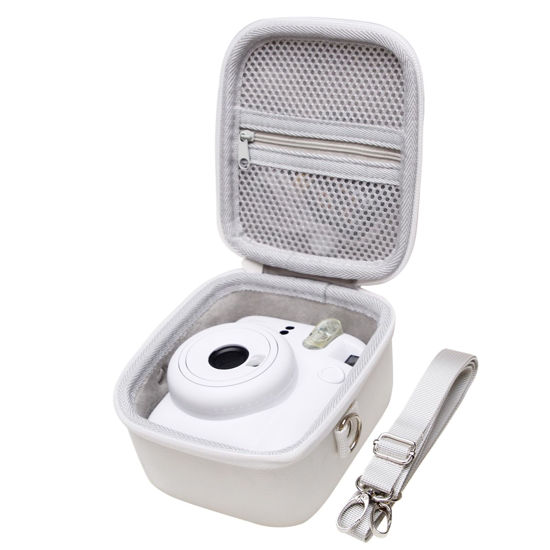 Picture of LTGEM Hard Case for Fujifilm Instax Mini 12 / Mini 11 / Mini 10 / Mini 9 / Mini 8 / Mini 7/ Mini 7+ Instant Camera - Storage Protective Carrying Bag with Shoulder Strap （Clay White）