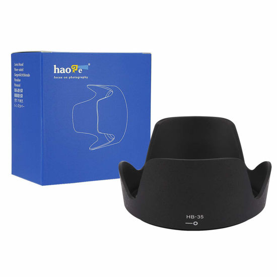 Picture of Haoge Bayonet Lens Hood for Nikon Nikkor AF-S 18-200mm f3.5-5.6G ED VR DX and Nikon Nikkor AF-S 18-200mm f/3.5-5.6G ED VR DX II Lens Replaces Nikon HB-35
