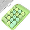 Picture of MOWUX Wireless Number Pads, Cute Colorful Numeric Keypad Numpad Portable 2.4 GHz Financial Accounting Number Keyboard Extensions, 18 Key Number Numpad for Laptop Desktop, PC (Green)