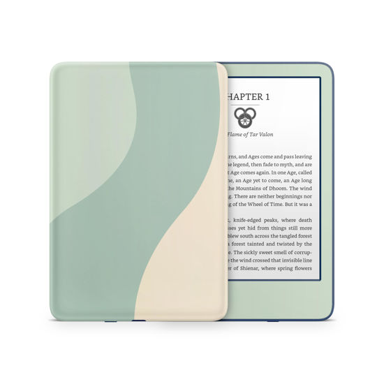 Picture of Tacky Design Colorwave Skin for Kindle Skin Decal, Green & Cream Skin for Kindle Stickers, Premium Vinyl 3M Full Wrap for Kindle Cover, and for Kindle Wrap Skin for (Kindle (11th Gen, 2022))