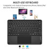 Picture of eoso TouchPad Keyboard case for 9",9.7",10.1",10.2",10.5",10.9",11" Tablets,2-in-1 Bluetooth Wireless Keyboard with Touchpad,7 Colors Backlit & Leather Folio Cover(Black)