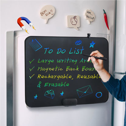 Picture of ROYALITA 20-Inch LCD Writing Tablet, Writing Board Note Board for Fridge, Dry-Erase & Sticky Note Alternative for Home & Office, Large Reusable Writing Pad with Built-in Magnets & Instant Erase