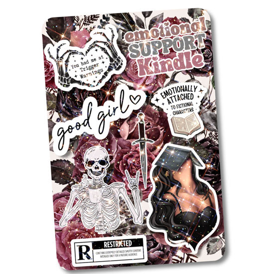 Picture of Clear Back Cover Insert for Kindle | Kindle Insert for Clear Case | Booktok Bookish Kindle Stickers Insert | Kindle Accessories | Dark Romance Book Gifts for Women (Kindle Paperwhite 11th Generation)