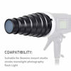 Picture of Soonpho Aluminium Alloy Conical Snoot Kit for Bowens Mount Strobe Flash Speedlite Photography,Honeycomb Grid and 5 Pieces Color Filters for Bowens Mount Strobe Flash Speedlite