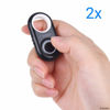 Picture of 2X CamKix Camera Shutter Remote Control with Bluetooth Wireless Technology - Works Flawlessly with iPhone/iPad and Android - Range: Up to 30 ft (10 m) - Compact Style - Take it with You Anywhere
