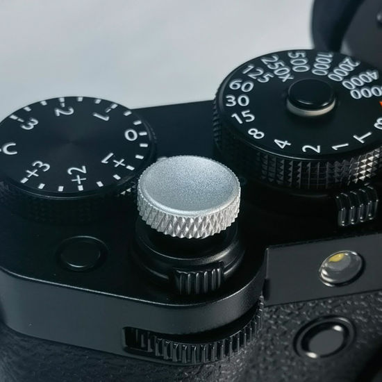 Picture of Camera Shutter Button, Metal Shutter Button Upscale and Delicate Soft Shutter Release Button (2 Pack/Silver)