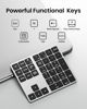 Picture of Kisnt Wired USB-C Number Pad, Slim Type-C numpad 34 Key Numeric Keypad Portable 10 Key USB keypad for Laptop, Apple Mac iMac MacBook Pro/Air, Windows PC