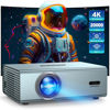 Picture of [Electric Focus] 4K Support Projector with WiFi6 and Bluetooth 5.3, 20000L Outside Video Movie Projectors, OWNKNEW Outdoor Gaming Projector, Auto Keystone Correction