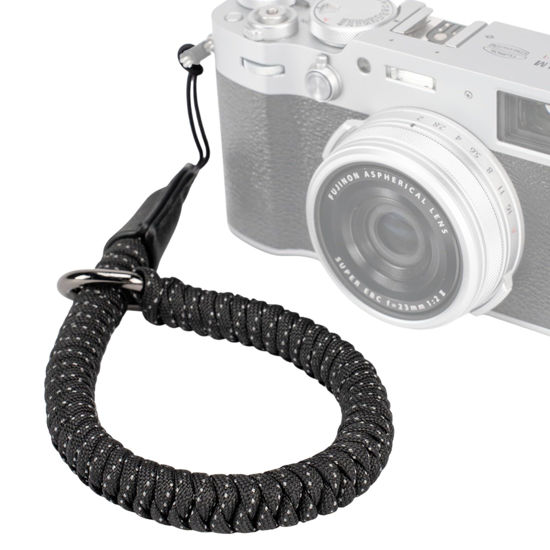 Picture of SMALLIRG Camera Wrist Strap, Universal Braided Camera Hand Strap, Adjustable Safety Strap Compatible for DSLR or Mirrorless Camera, Black - 4881