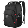 Picture of ZOMFELT Travel Backpack, 15.6 inch Laptop Backpack for Men Women, Water Resistant College School Computer Bag, Carry On Bag Airline Approved Business Work Bag, Laptop Bag for Work Trip Gift, Black
