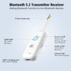 Picture of Bluetooth 5.2 Audio Transmitter Receiver for TV to 2 Headphones, ByDiffer Wireless Dual Link 3.5mm Jack AptX Low Latency Aux Bluetooth Adapter for Car, Airplane, Gym, PC (White)