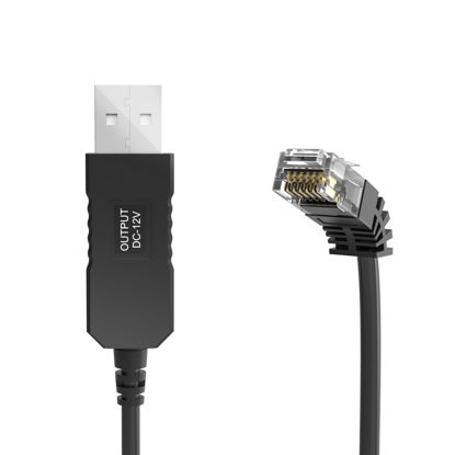 Picture of USB to RJ11 Radar Detector Cable Compatible with Beltronics, Escort Passport 9500ix, Uniden R1 R3 R7, Replacement Power Cord for Radar Detectors,5Ft