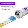Picture of XZSNET 10GBASE-LR SFP+ Transceiver, 10G SFP+ to LC Single Mode Fiber Module Compatible for Cisco SFP-10G-LR, Ubiquiti UniFi UF-SM-10G, Mikrotik S+31DLC10D, Meraki, Netgear, D-Link and More, 1 Pack