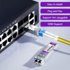 Picture of XZSNET 10GBASE-LR SFP+ Transceiver, 10G SFP+ to LC Single Mode Fiber Module Compatible for Cisco SFP-10G-LR, Ubiquiti UniFi UF-SM-10G, Mikrotik S+31DLC10D, Meraki, Netgear, D-Link and More, 1 Pack