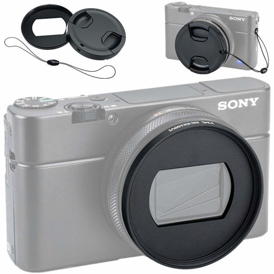 Picture of JJC Dedicated Metal Filter Adapter Lens Adapter for Sony ZV-1 II RX100 VII VI RX100M7 RX100M6 for Canon G5X Mark II Installing 52mm UV CPL ND Filter,Includes 52mm Snap-On Lens Cap & Cap Keeper String