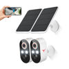 Picture of GlowPop 1080p Wireless Security Camera with Solar Panel, AI Human Detection, 2-Way Talk, Night Vision, Cloud Storage, Battery Included, Battery Camera for Home Security,2.4G WiFi (2 Pack)