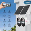 Picture of GlowPop 1080p Wireless Security Camera with Solar Panel, AI Human Detection, 2-Way Talk, Night Vision, Cloud Storage, Battery Included, Battery Camera for Home Security,2.4G WiFi (2 Pack)