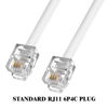 Picture of KINXIYU Phone Cord 25FT, Landline Telephone Cable with RJ11 Plug, Includes Telephone Inline Coupler RJ11 Splitter and 10pcs Cable Clips(White)