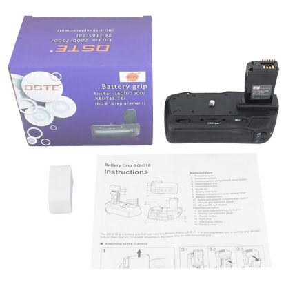 Picture of DSTE Pro BG-E18 Vertical Battery Grip Compatible with Canon 750D 760D IX8 T6S T6i Digital Camera as LP-E17