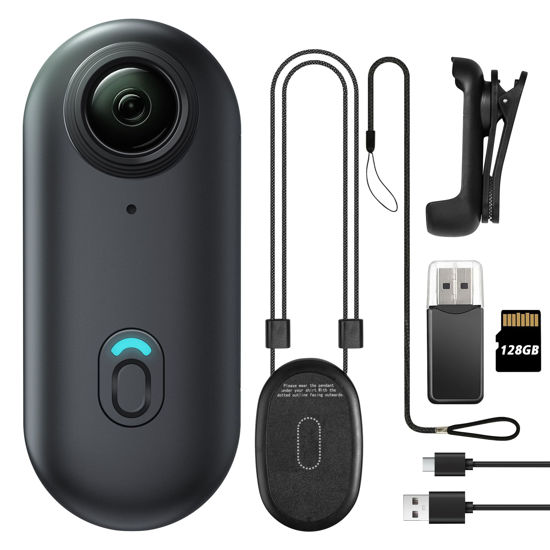 Picture of 128GB FHD 1080P Mini Body Camera, Wearable Action Body Cam, Thumb Size Hands Free Recording Body Worn Camera, Premium Portable Camcorder Mount Anywhere for Work, Travel, Pet Walking (Black)