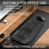 Picture of RECCAZR Ergonomic Keyboard, Wired Computer Keyboard with Wrist Rest, Wave Keyboard for Natural Typing,Spill-Resistant Keyboard Compatible with Windows/PC/Laptop(Black)