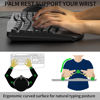 Picture of RECCAZR Ergonomic Keyboard, Wired Computer Keyboard with Wrist Rest, Wave Keyboard for Natural Typing,Spill-Resistant Keyboard Compatible with Windows/PC/Laptop(Black)
