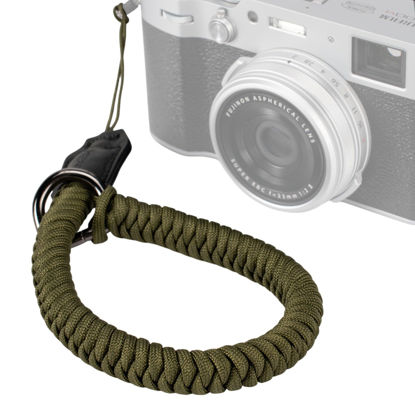 Picture of SMALLIRG Camera Wrist Strap, Universal Braided Camera Hand Strap, Adjustable Safety Strap Compatible for DSLR or Mirrorless Camera, Green- 5054