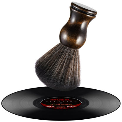 Picture of NiHome Vinyl Record Cleaning Brush, Anti-Static Soft LP Record Cleaner, Vinyl Dust Remover Brush with Ultra-Fine Fiber Bristles, Safe for Vinyl LP CD Album, Retro Design with Beech Wood Handle (Small)