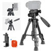 Picture of NEEWER Basic Mini Desk Tripod for iPhone & Camera with 3 Way Pan Tilt Head, Handle & Remote, Metal Portable Table Top Video Phone Tripod with 1/4" Plate for DSLR Camera Camcorder, Max Load 13lb, TP02