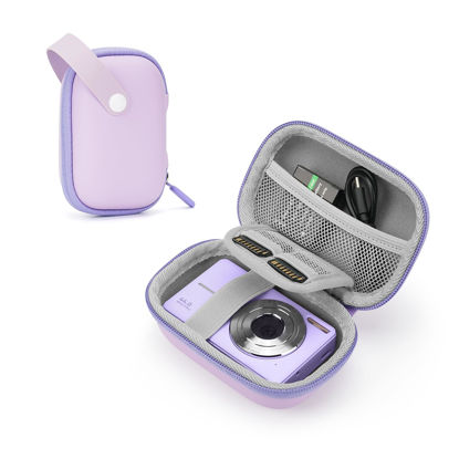 Picture of SQERO Camera Case for Digital Camera CAMKORY DC403 FHD 1080P/ KODAK PIXPRO FZ55/ FZ45/ Gavonde W08-C/STUOGYUM DC402-AF, Travel Carrying Case Bag (Violet)