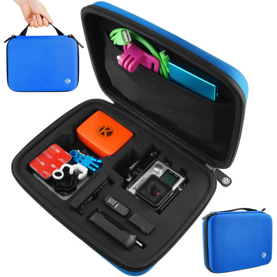 Picture of CamKix Carrying Case compatible with Gopro Hero 4, Black, Silver, Hero+ LCD, 3+, 3, 2 and Accessories - Ideal for Travel or Home Storage - Complete Protection for Your GoPro