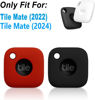 Picture of Geiomoo Silicone Case for Tile Mate 2024, Tile Mate 2022, Soft Scratch Resistant Cover with Carabiner (2 Pack Black+Red)